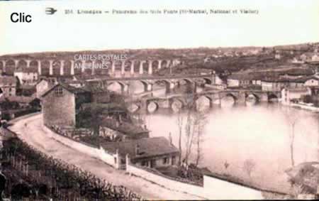 Cartes postales anciennes Limoges Haute-Vienne