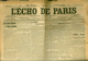 L'Echo de Paris N°9034 - Vendredi 28 Mai 1909