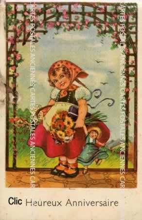 Cartes postales anciennes Heureux Anniversaire