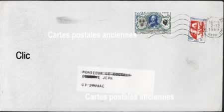 Enveloppes timbrées France année 1969