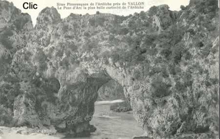 Cartes postales anciennes Vallon-Pont-d'Arc Ardèche