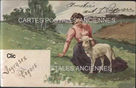 Cartes postales anciennes Joyeuses Pâques