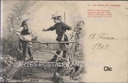Cartes postales anciennes Le Droit de Passage