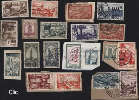 Lots de timbres Maroc